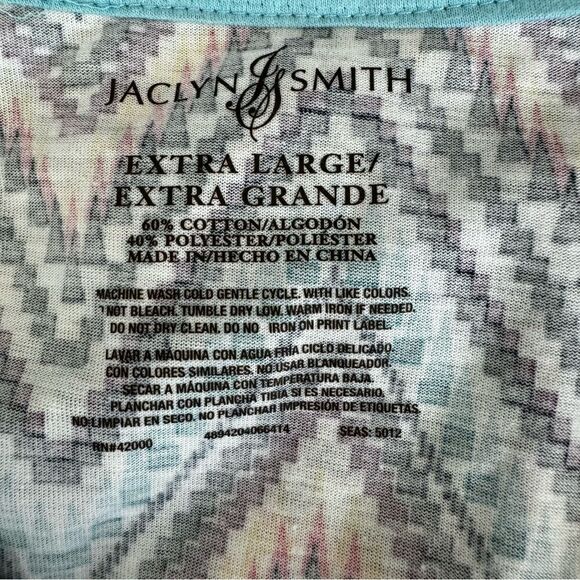 Jaclyn Smith Pullover Dress Zig Zag Colorful SZ XL - Picture 14 of 15